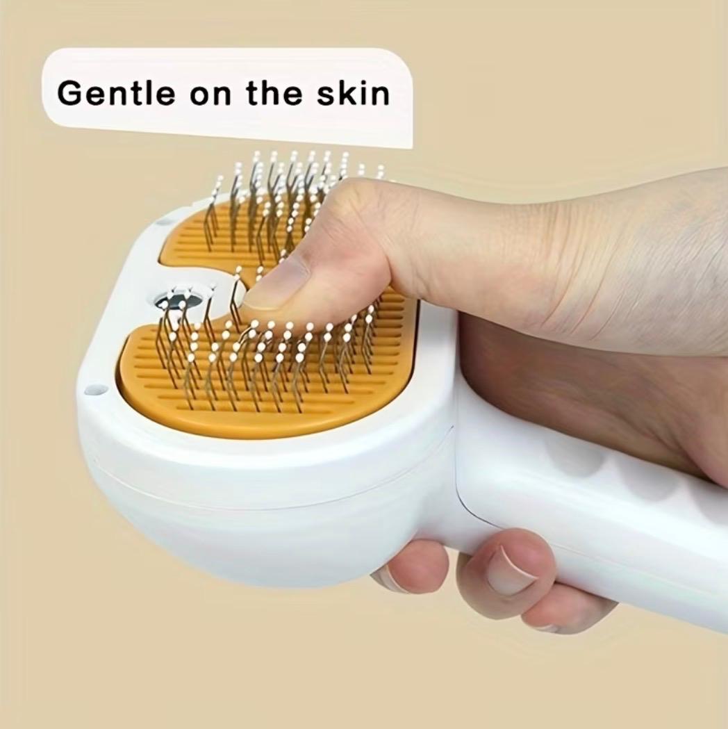 Premium 4-In-1 Electric Pet Steam Brush Care Kit