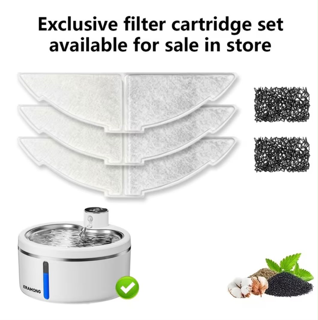 Ultra-Quiet Cordless Pet Water Fountain with sensor